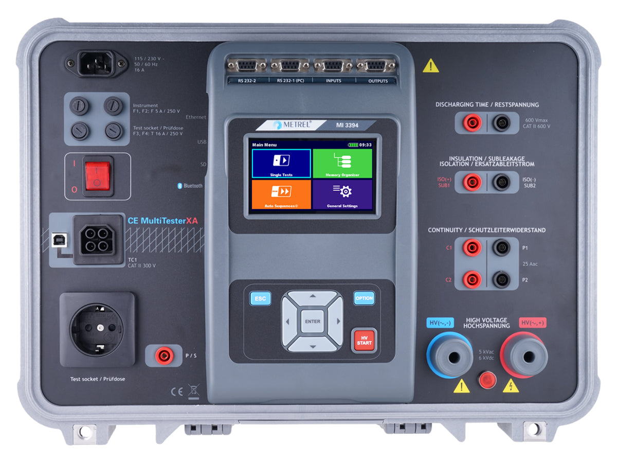 Metrel MI 3394 CE MultiTesterXA · Verificador de seguridad eléctrica