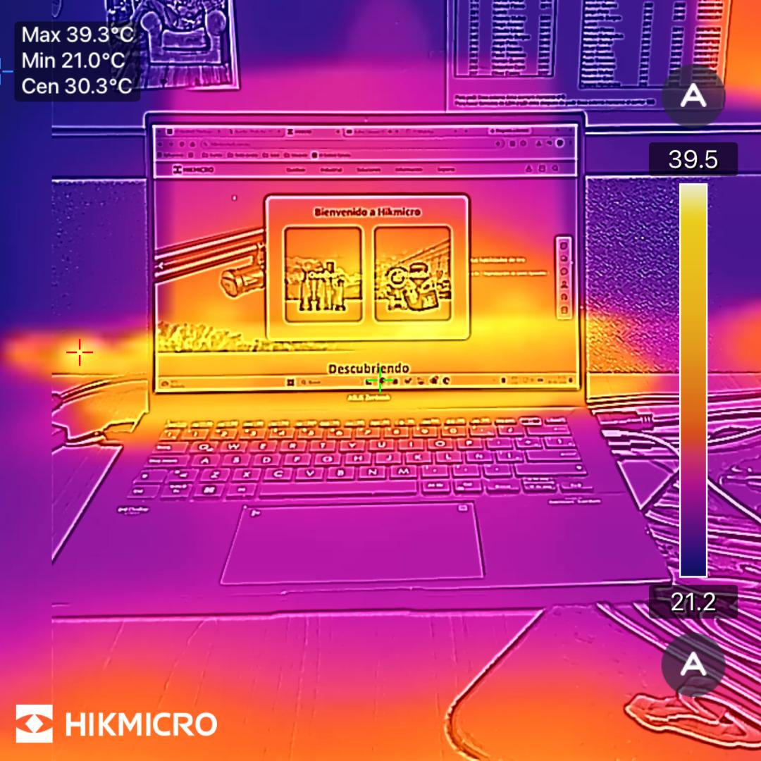 MiniE · Cámara térmica para smartphone · 96×96 px · -20 a 400 °C