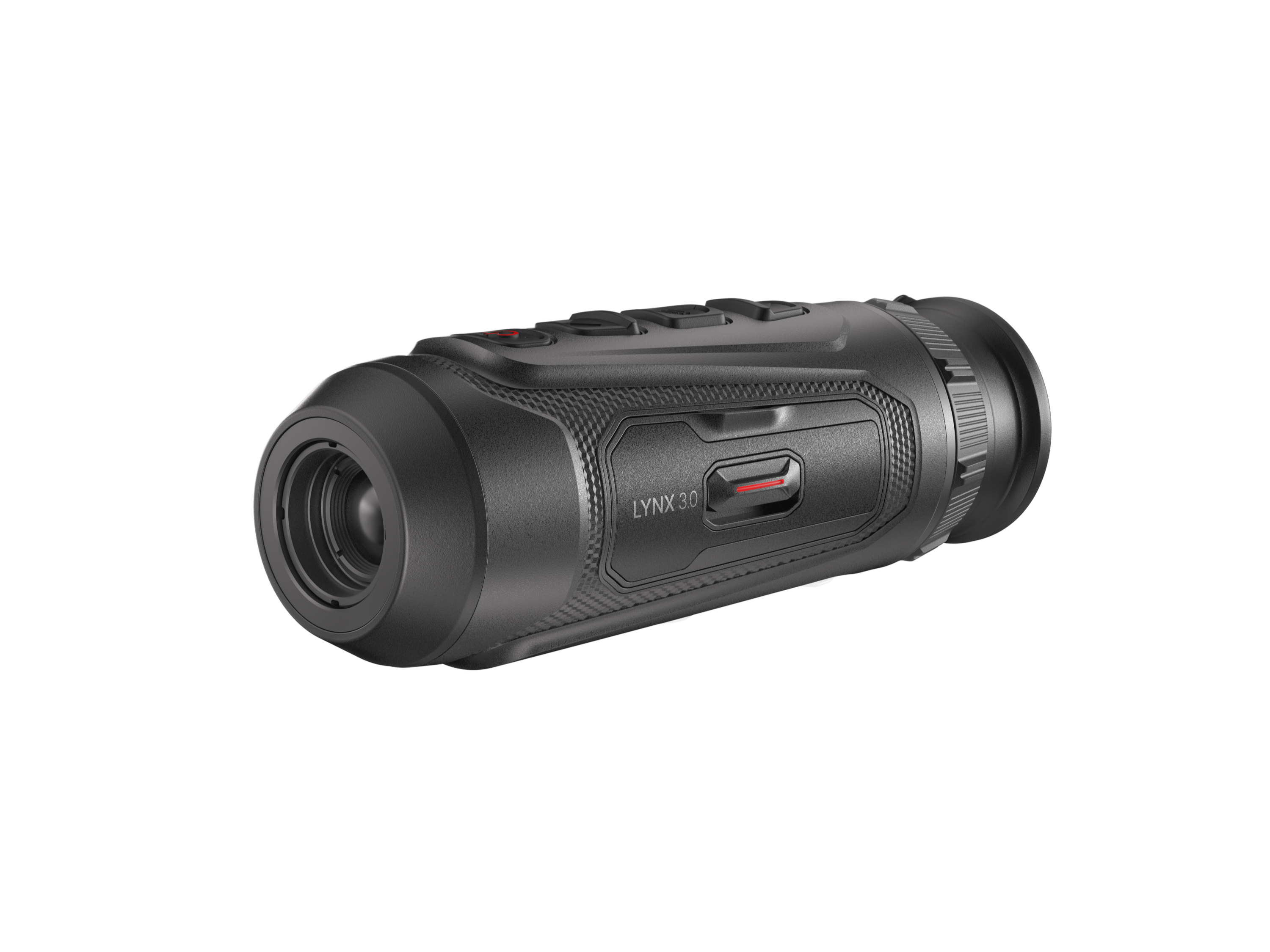 Monocular térmico Hikmicro LE15 3.0 de la línea Lynx, negro y compacto, con objetivo de enfoque manual.