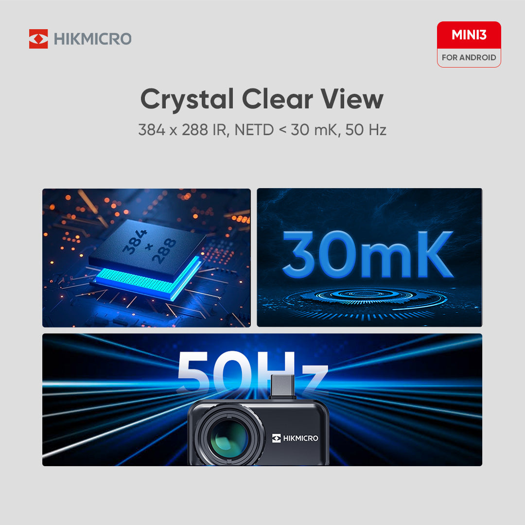 Mini 3 · Módulo térmico para smartphone Android · 384×288 px · -20 a 650 °C
