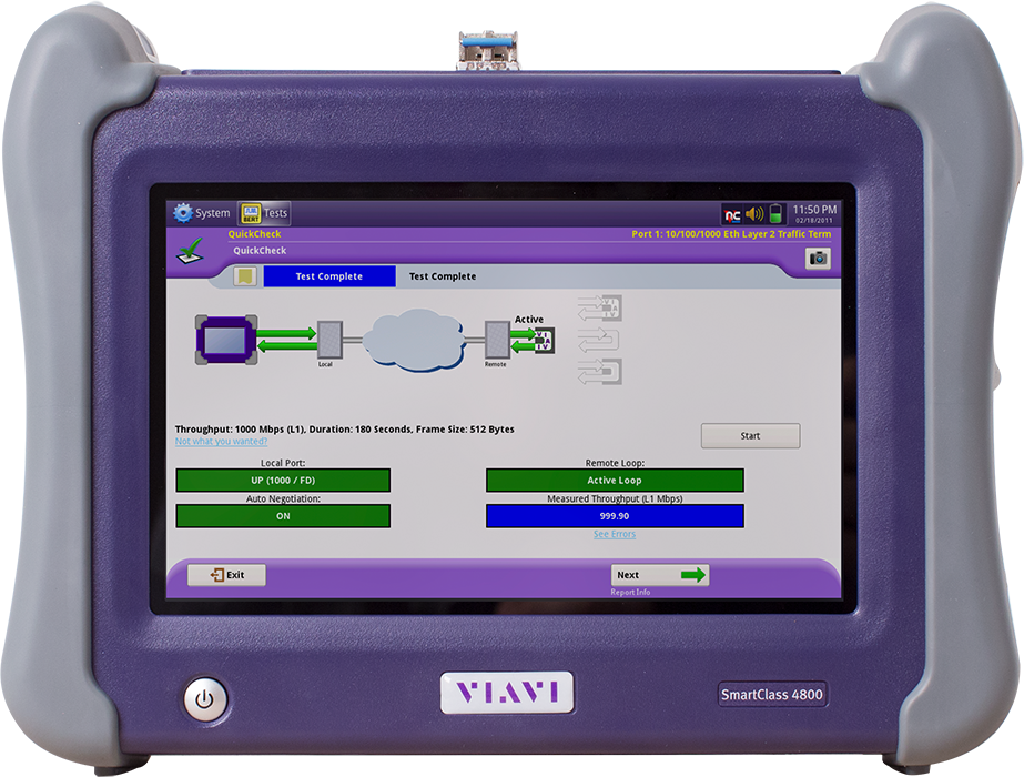 Viavi SMARTCLASS 4800 · Tester de servicios Ethernet y E1/T1