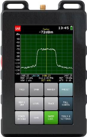 SAF Tehnika J0GSAP5511 · Analizador de espectro compacto, 2-8 GHz