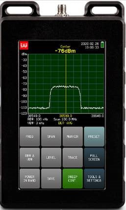 SAF Tehnika J0GSAP5411 · Analizador de espectro compacto, 24-43 GHz