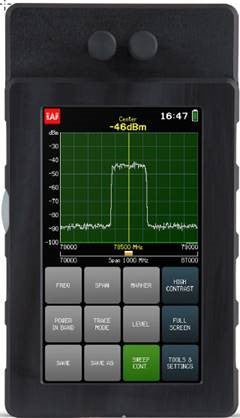 SAF Tehnika J0GSAP6001 · Analizador de espectro compacto, 56-67 GHz