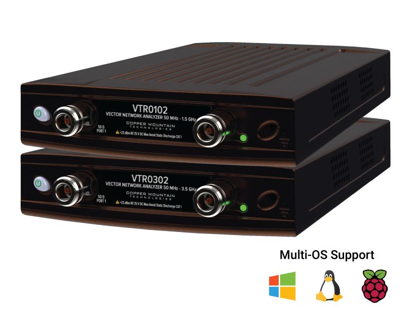 Copper Mountain VTR0302 · VNA de 2 puertos, hasta 3,5 GHz
