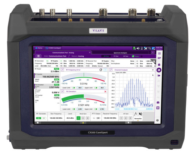 Viavi CX300 COMXPERT · Monitor de servicio de radiocomunicaciones