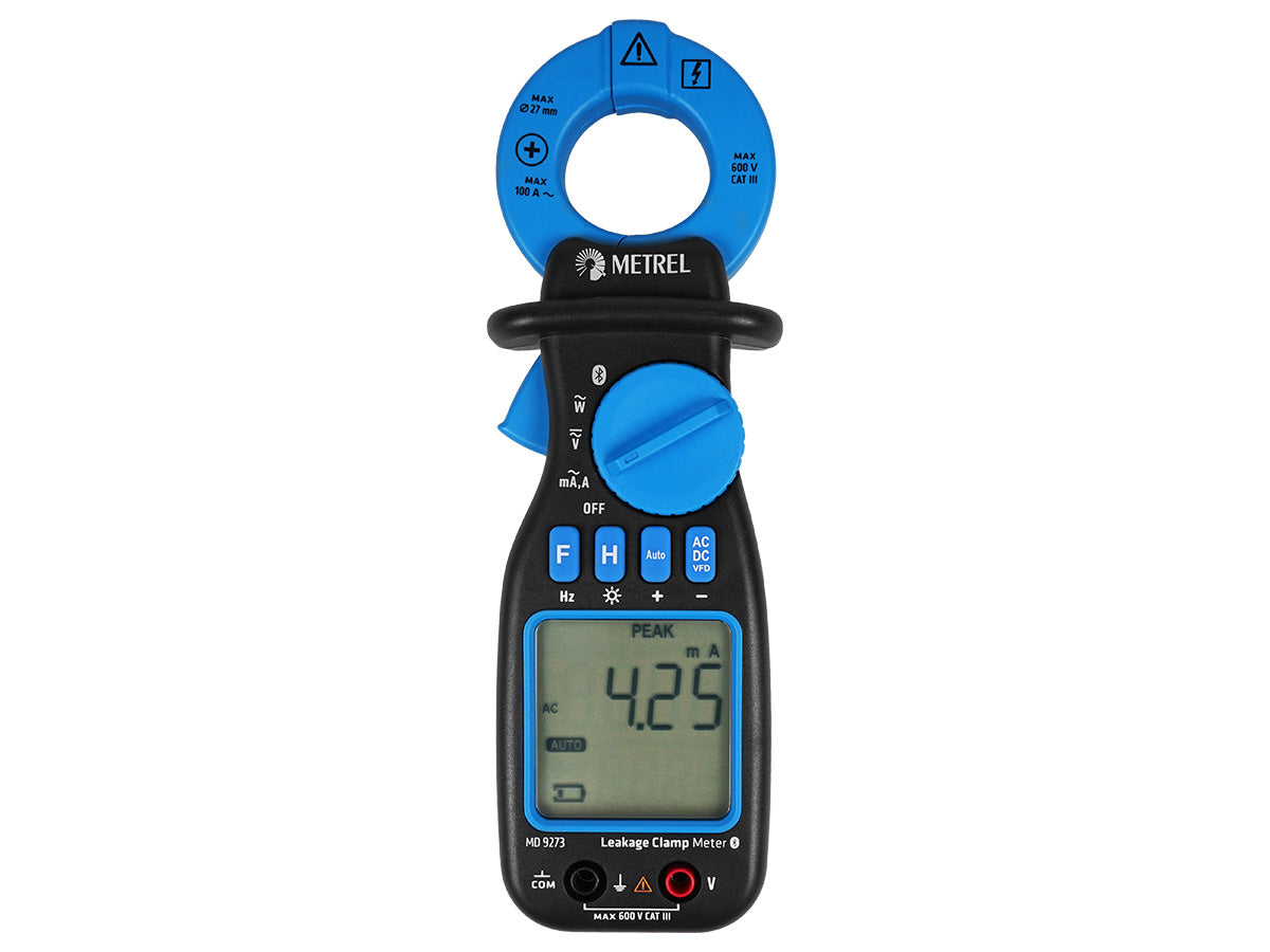 Metrel MD 9273 · Pinza de fugas TRMS Bluetooth con potencia