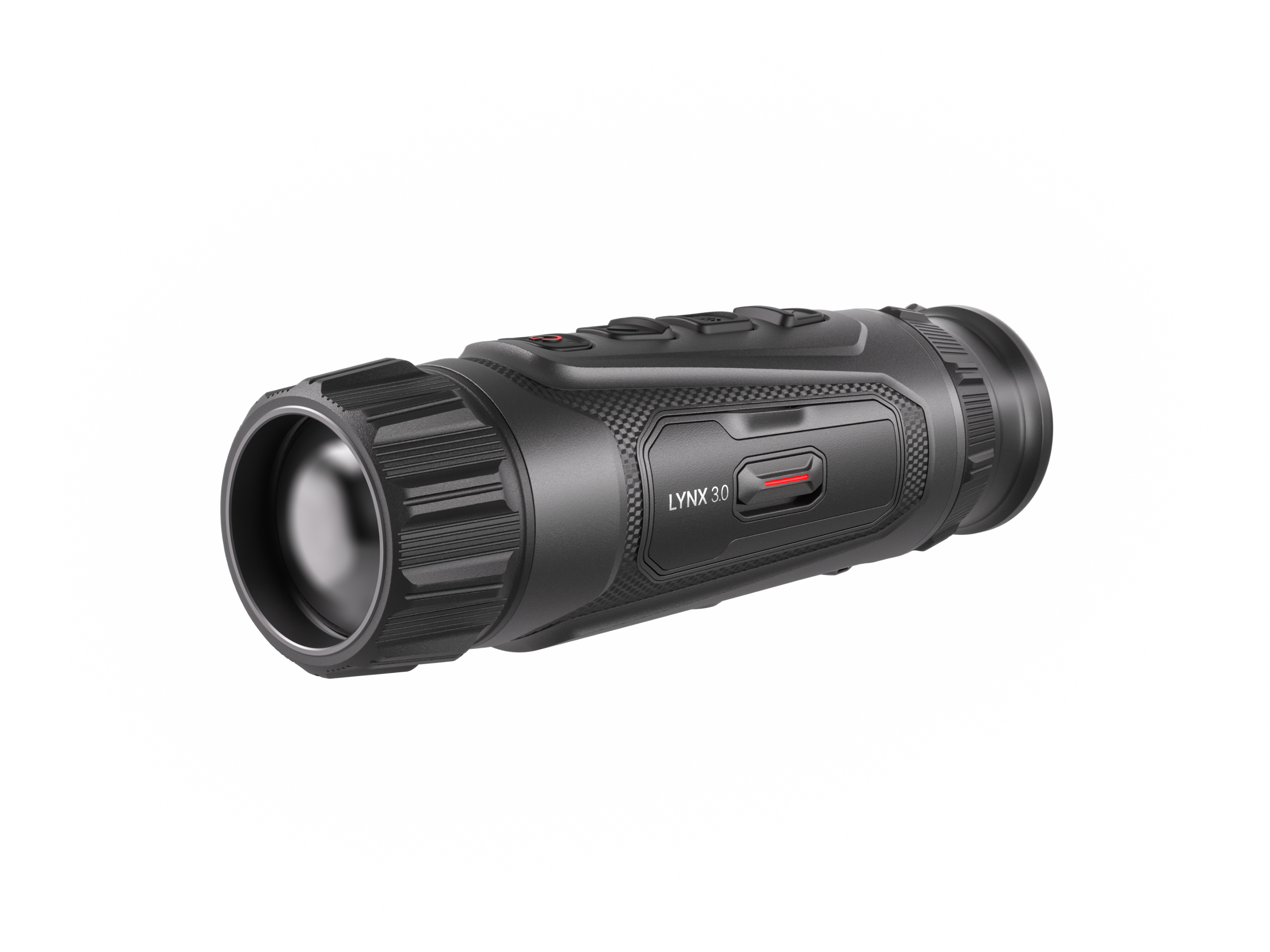 Monocular térmico Hikmicro LH35 3.0 de la línea Lynx, negro, con objetivo grande de enfoque manual.