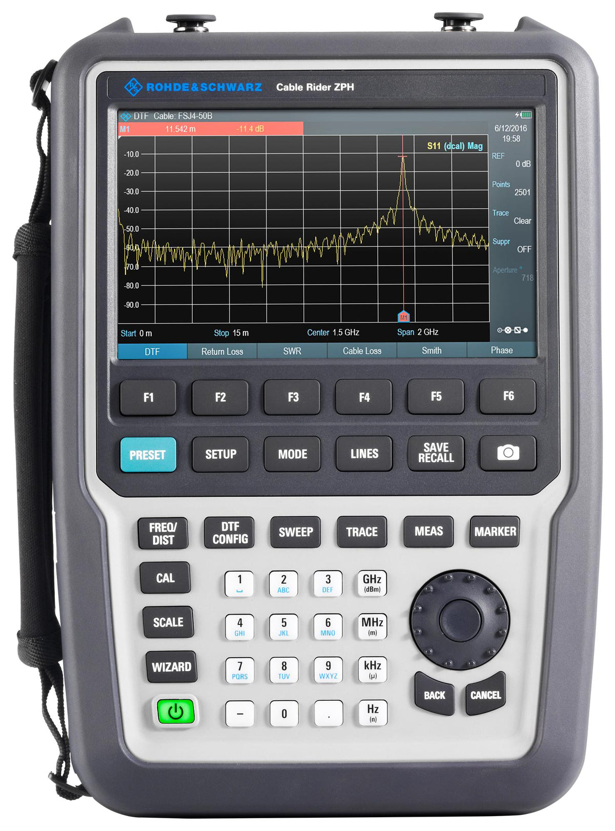 Rohde & Schwarz Cable Rider ZPH CAT · Analizador de cables y antenas
