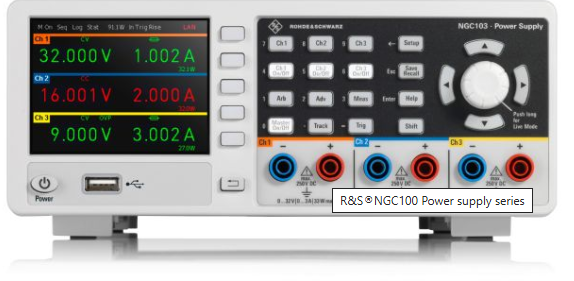 Rohde & Schwarz NGC Series · Fuente de alimentación DC de banco, 1-3