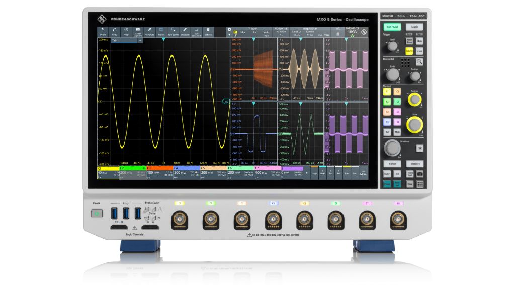 Rohde & Schwarz Serie MXO5 · Osciloscopio de banco, 4 u 8 canales