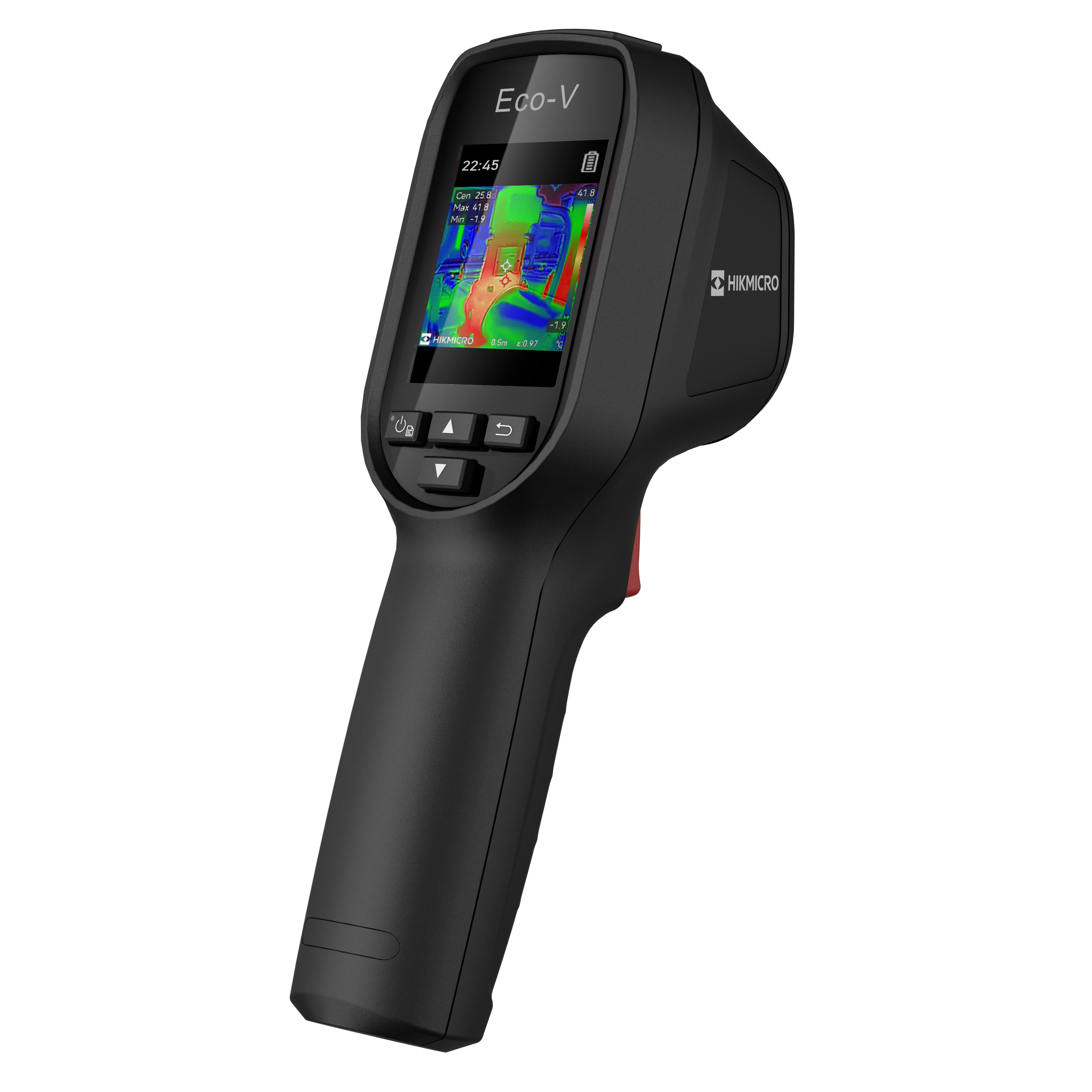 ECO-V · Cámara termográfica bi-espectral · 96×96 px · -20 a 550 °C