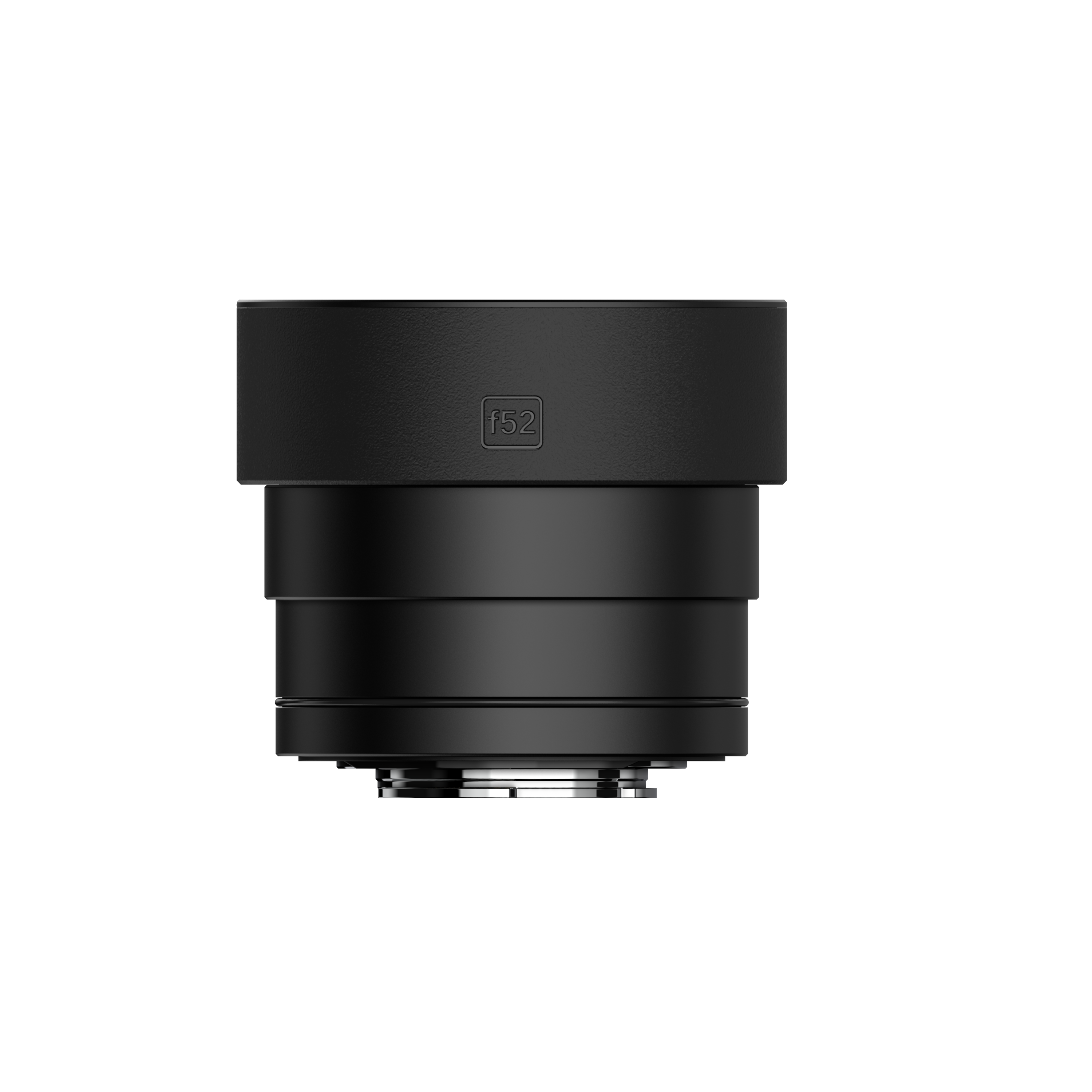 Lente teleobjetivo térmico Hikmicro para cámaras serie G, cilindro negro con marcado f52 y montura de bayoneta.