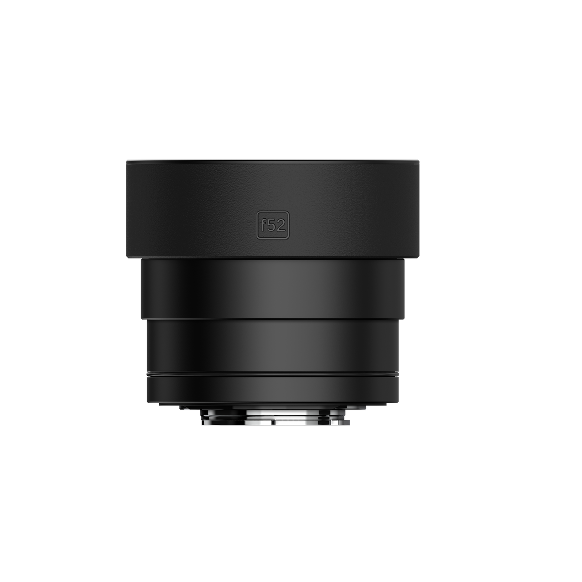 Lente teleobjetivo térmico Hikmicro para cámaras serie G, cilindro negro con marcado f52 y montura de bayoneta.