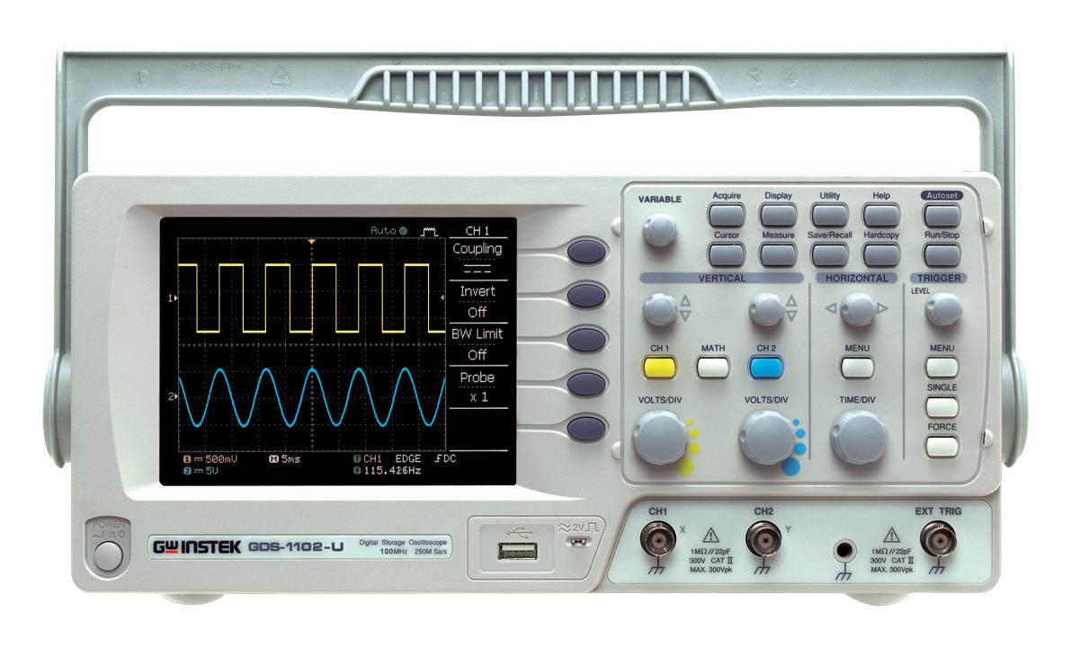 Instek GDS-1102 · Osciloscopio digital de 2 canales, 100 MHz