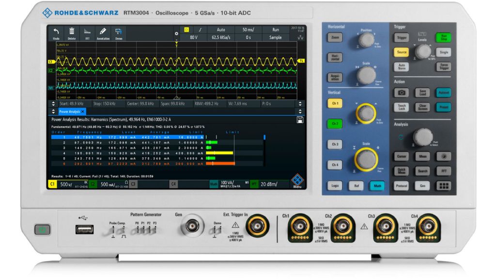 Rohde & Schwarz Serie RTM3000 · Osciloscopio de banco, 100 MHz-1 GHz