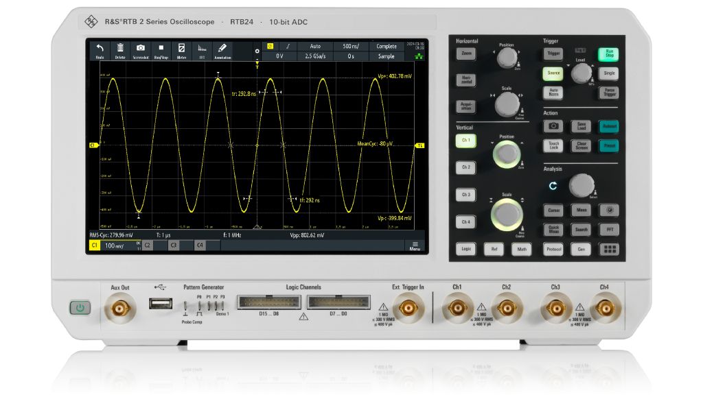 Rohde & Schwarz Serie RTB2 · Osciloscopio de banco, 70-300 MHz