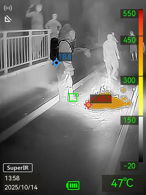 FP21 · Cámara termográfica para bomberos · 256×192 px · -20 a 550 °C