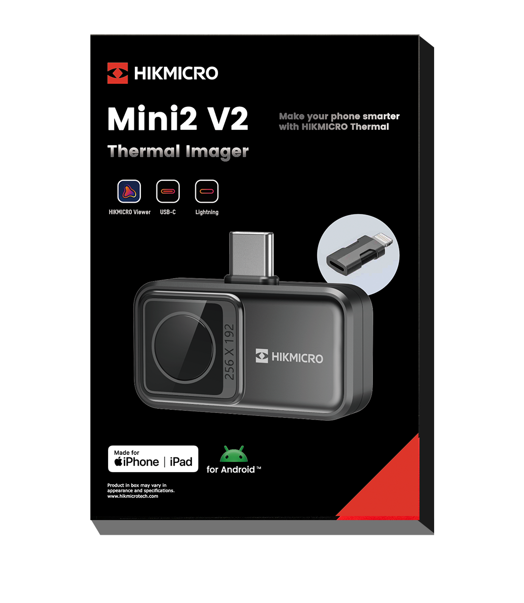 Mini2V2 · Cámara térmica para smartphone · 256×192 px · -20 a 400 °C